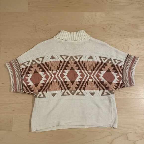 GapKids Aztec Boho Blanket Cardigan L 10 Neutral Southwestern Y2K - Picture 4 of 9